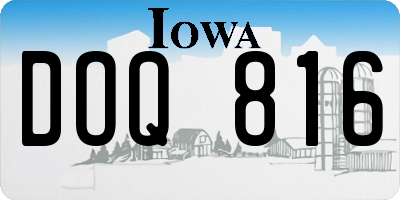 IA license plate DOQ816