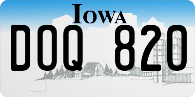 IA license plate DOQ820
