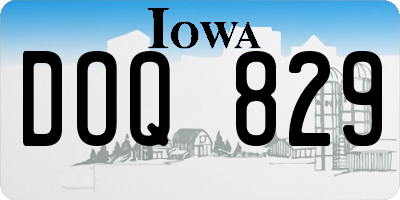 IA license plate DOQ829