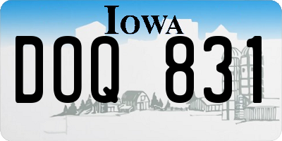 IA license plate DOQ831