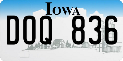IA license plate DOQ836