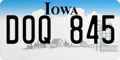 IA license plate DOQ845