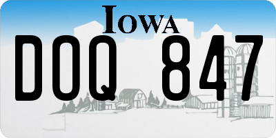 IA license plate DOQ847