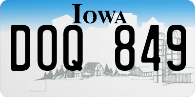 IA license plate DOQ849