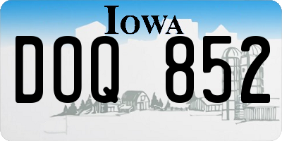 IA license plate DOQ852