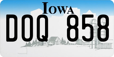 IA license plate DOQ858