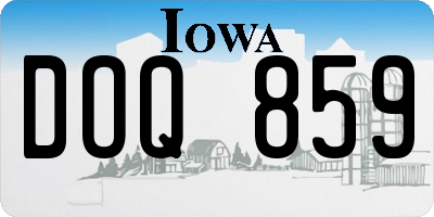 IA license plate DOQ859