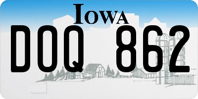 IA license plate DOQ862
