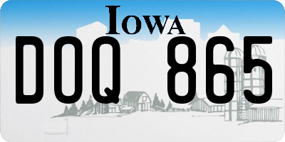 IA license plate DOQ865