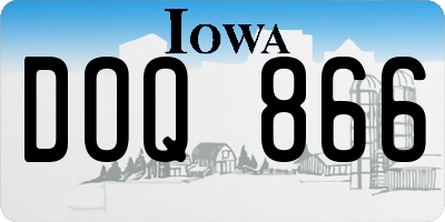 IA license plate DOQ866