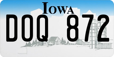 IA license plate DOQ872