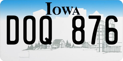IA license plate DOQ876