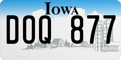 IA license plate DOQ877