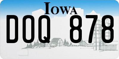 IA license plate DOQ878