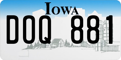IA license plate DOQ881