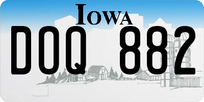 IA license plate DOQ882