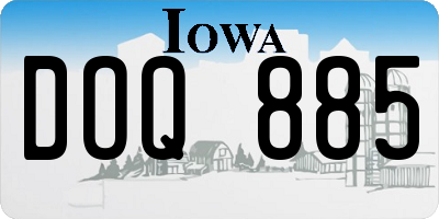 IA license plate DOQ885