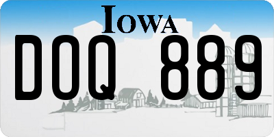 IA license plate DOQ889