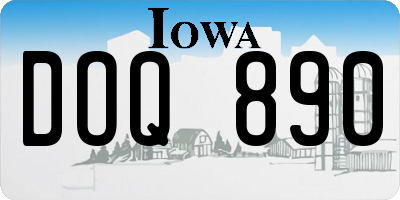 IA license plate DOQ890