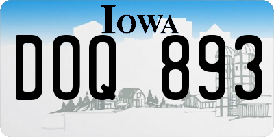 IA license plate DOQ893