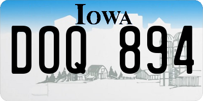 IA license plate DOQ894
