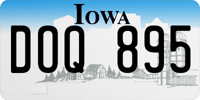 IA license plate DOQ895