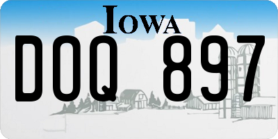 IA license plate DOQ897