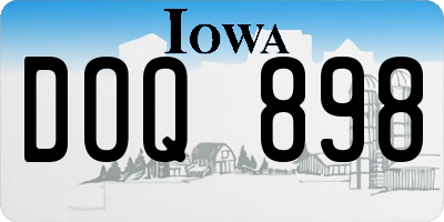IA license plate DOQ898