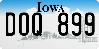 IA license plate DOQ899