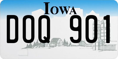 IA license plate DOQ901