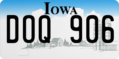 IA license plate DOQ906