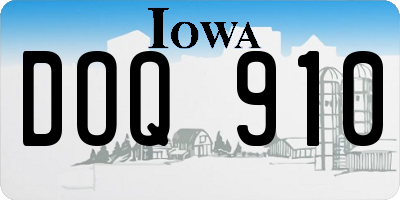 IA license plate DOQ910