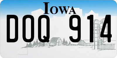IA license plate DOQ914