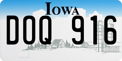 IA license plate DOQ916