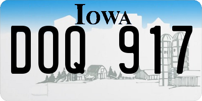 IA license plate DOQ917
