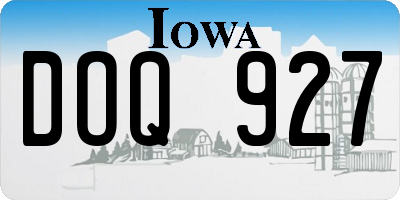 IA license plate DOQ927