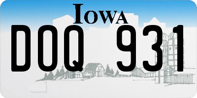 IA license plate DOQ931