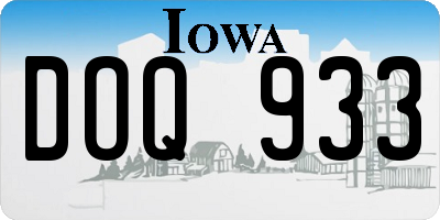 IA license plate DOQ933