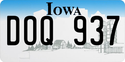 IA license plate DOQ937