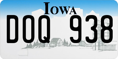 IA license plate DOQ938