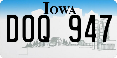IA license plate DOQ947