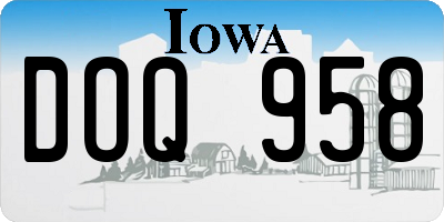 IA license plate DOQ958