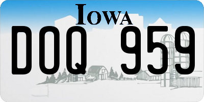IA license plate DOQ959