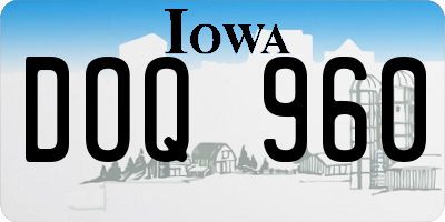IA license plate DOQ960