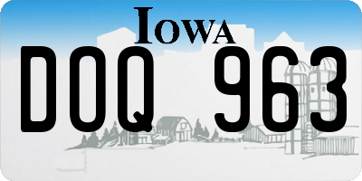 IA license plate DOQ963