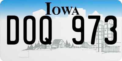IA license plate DOQ973