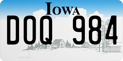 IA license plate DOQ984