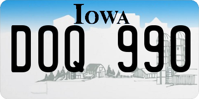 IA license plate DOQ990