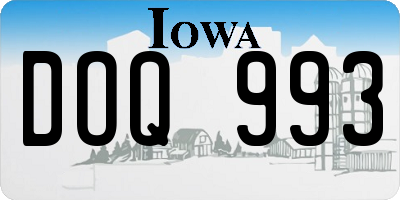 IA license plate DOQ993