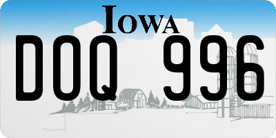 IA license plate DOQ996